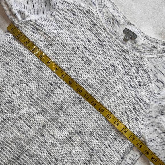 Talbots Petite Heathered Light Gray Ribbed Light Weight Crew Neck Sweater-LP: i - Picture 8 of 12